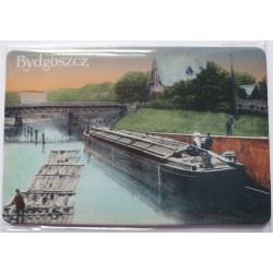 Magnes - Barka i tratwy przy śluzie trapezowej
